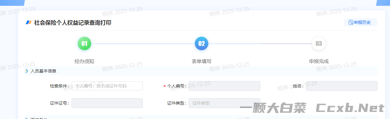 社会保险个人权益记录查询打印